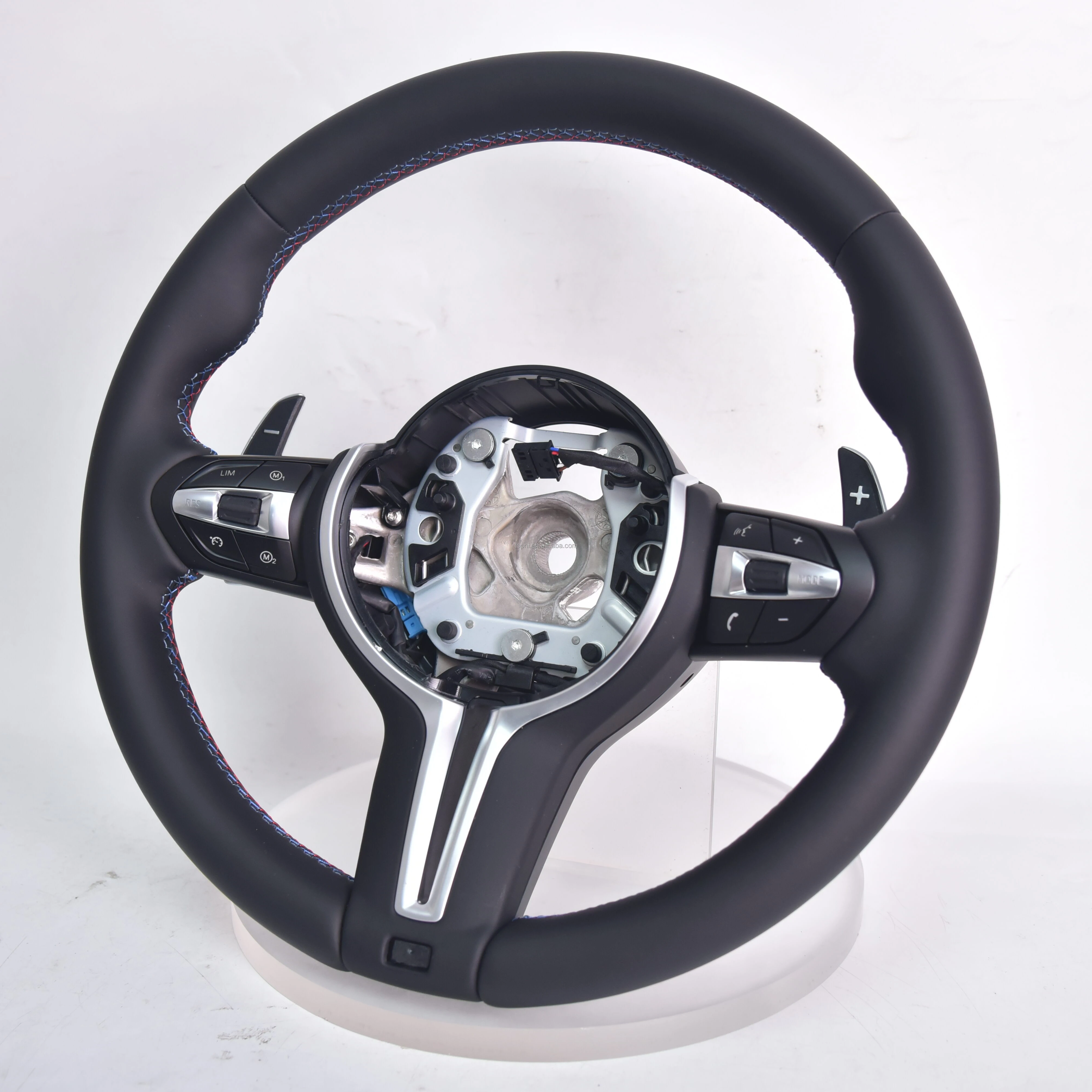 For Bmw 357 Series X1 X5 X6 X3 M3 M6 E70 E90 Thong Steering Wheel Assembly Modified With Genuine Leather Carbon Fiber Trim Cover