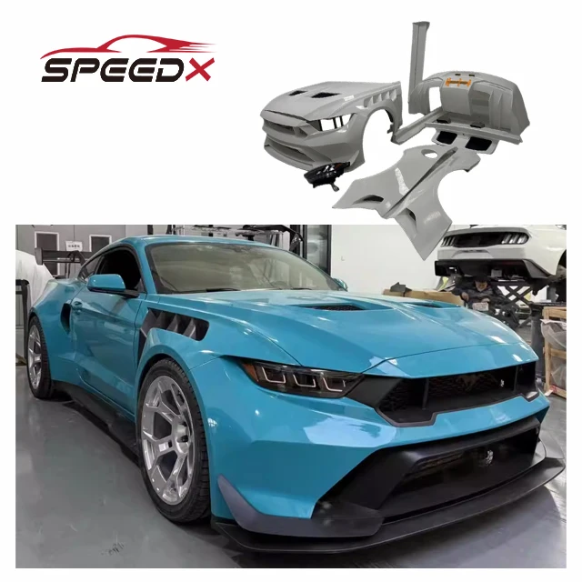 Ford Mustang S550 Upgrade GTD Body Kit Front Rear Bumper Fenders Trunk Hood Spoiler