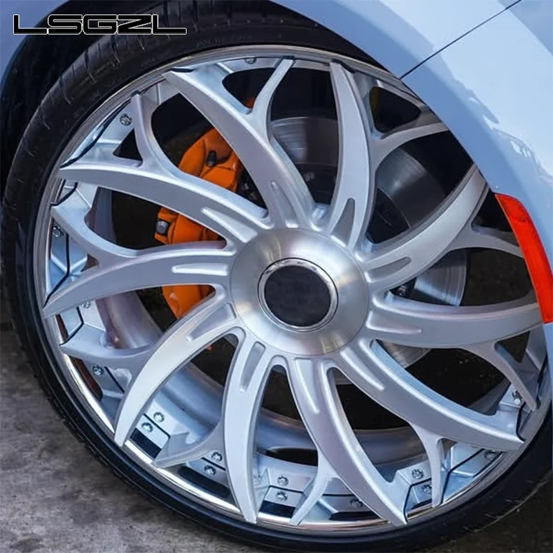 Forged 2 Piece 5x114.3 5x130 Custom For Mercedes C8 Ferrari Alloy Polish Deep Dish Lip 16 18 20 24