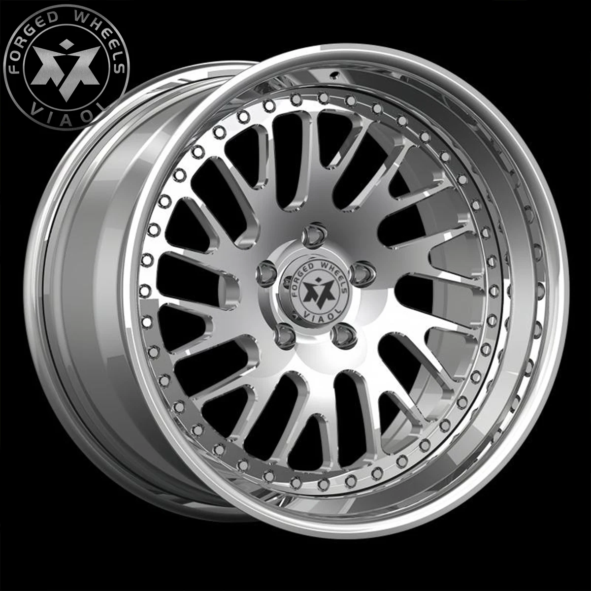 Forged 2-piece Wheels Chrome Gold 18-22inch 5*120 5*112 5*114.3 For Nissan Gtr35 Mustang Cobra 86