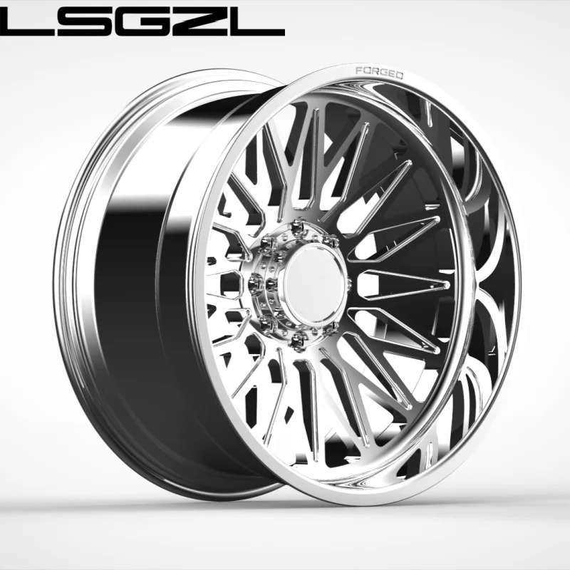 Forged 20x10 20x12 20x14 22x12 22x14 24x14 26x14 26x16 Deep Dish Concave Wheel Super Single Truck
