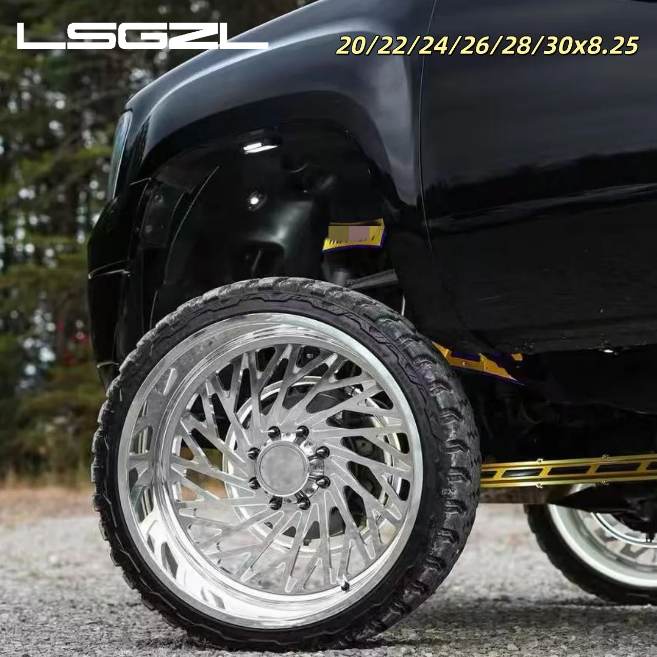 Forged Alloy Wheel Truck Chrome Black Silver Concave Design For Gmc 22x10j 24x12j 24x14j 26x14j