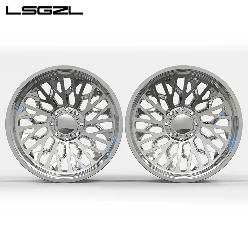 Forged Truck Wheel Custom Super Single Truck Wheels Polish 24x12 8x6.5 Truck Forged Wheels 6x5.5