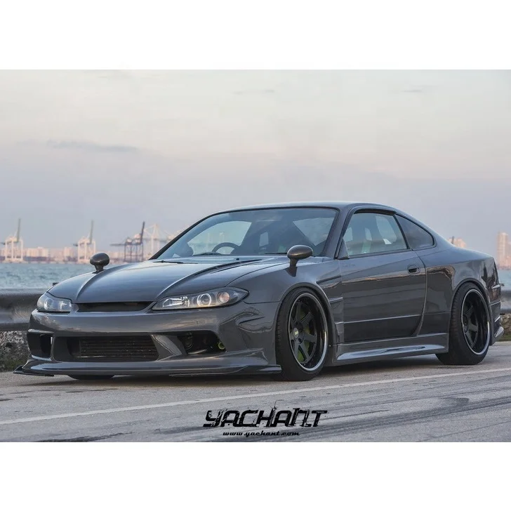 Frp Fiber Glass 1999-2002 S15 Silvia Ver Vtx Edge Style Wide Body Kit Front Bumper Side Skirts Fender Flare Rear Bumper