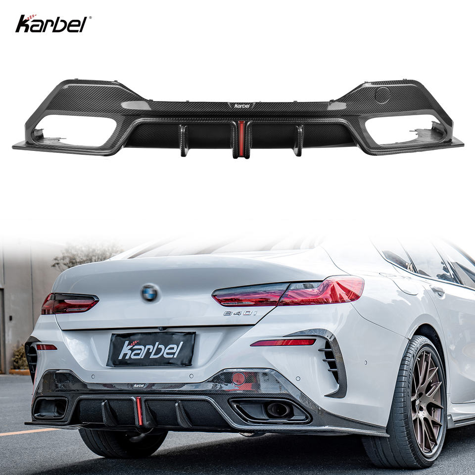 G16 BMW 8 Series Dry Carbon Fiber Rear Diffuser - KB Style | Rear Lip & Valance