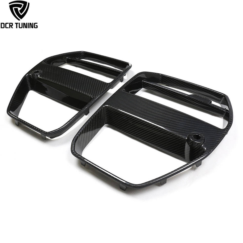 G80/G82/G83 BMW M3/M4 Dry Carbon Fiber Front Grille - V Style | Kidney Grille & Front Grille — photo 3
