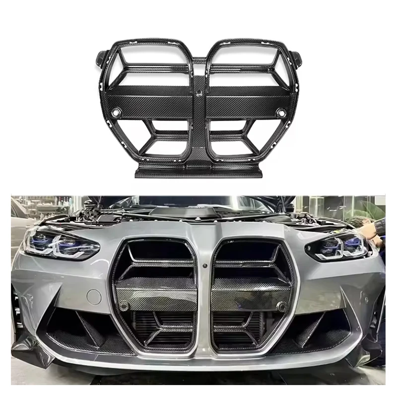 G80 G82 Oem Dry Carbon Fiber With/without Acc Front Bumper Grill For 2021-2024 Bmw G80 M3 M4 G82 G83 Csl Style Front Grilles