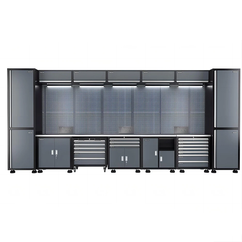 Garage Storage Combination Tool Cabinets Heavy Duty Workstation Metal Removable Workbench