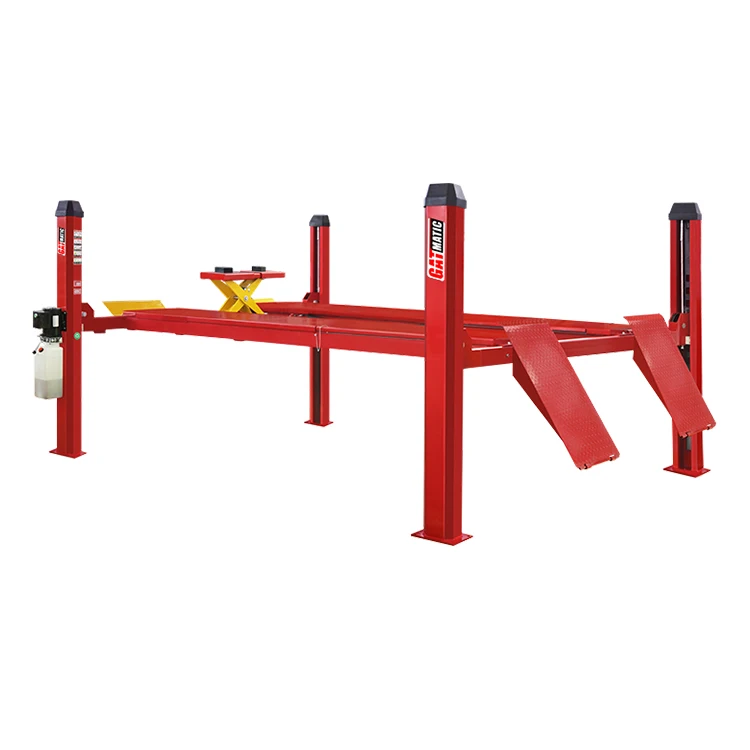 Gatmatic Lt-440w 12000 Lb Four Post Four Cylinder Hydraulic Car Lift 4000kg Alignment China Factory
