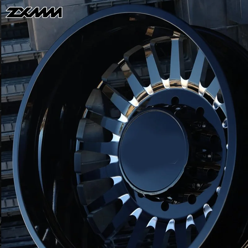 Glossy Black F350 Dually Wheles 6x5.5 8x6.5 8x200 8x210 8x170 10x225 22 24 26 28 30 Inch Wheel Rims
