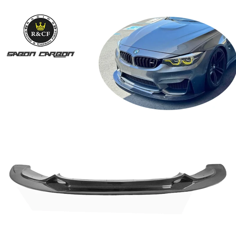 GT4 Style Carbon Fiber Front Lip For BMW F80 M3 F82 F83 M4 2015-2019