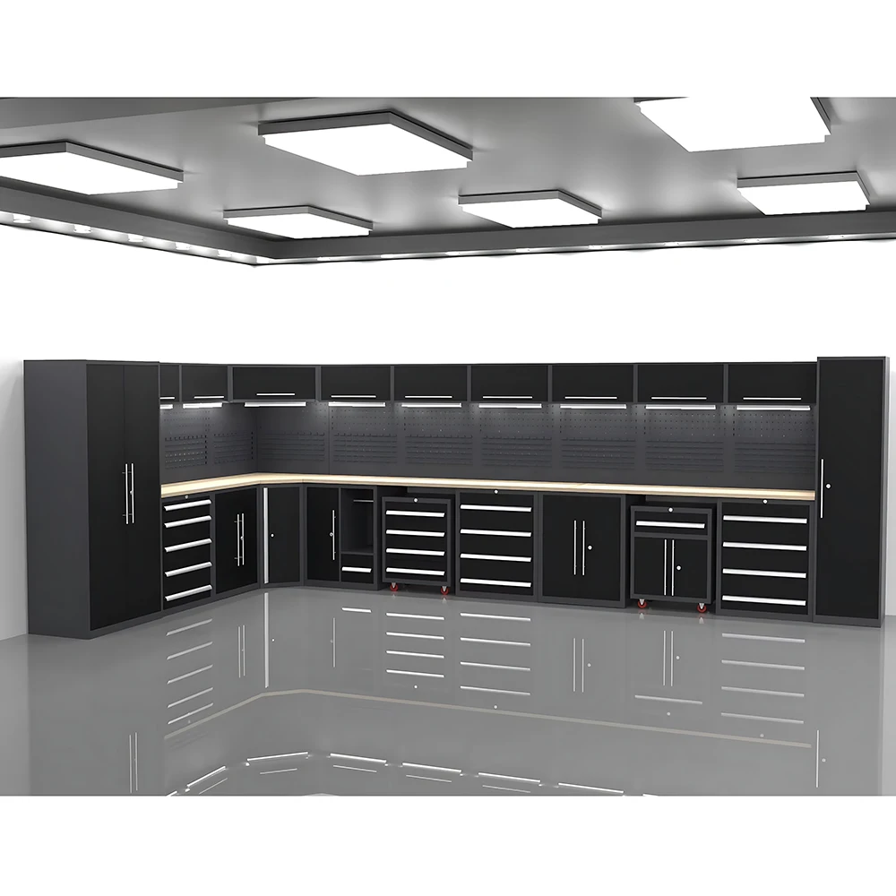 Heavy-duty Workshop Garage Tool Chest Units Workbench Metal Furniture Combination Chest For Garage