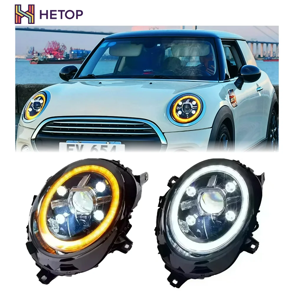 Hetop Mini F55 Headlight 2014-2019 F56 F57 F54 Led Upgrade Lights Headlamp Daytime Running Light