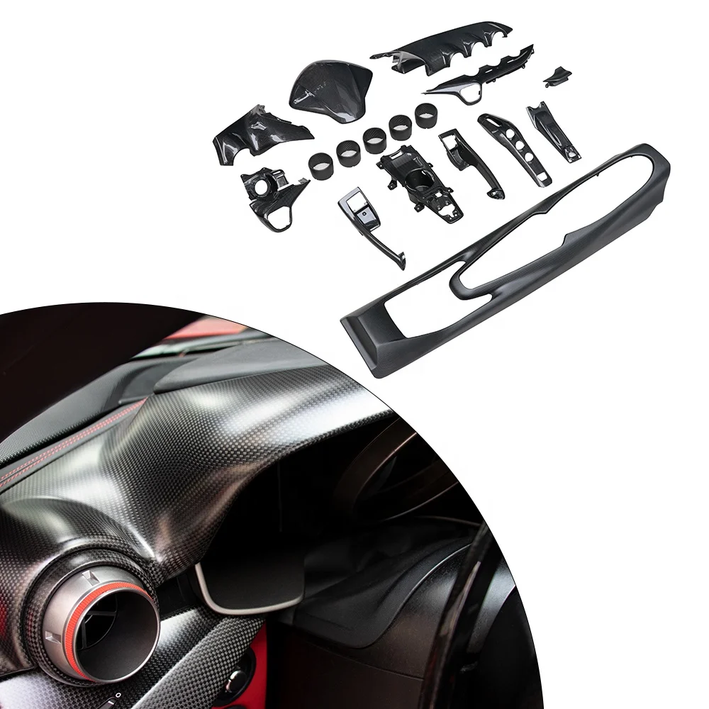 High Glossy Finish Dry Carbon Fiber Lhd Or Rhd Ac Vent Center Gear Console Dashboard Covers Oem