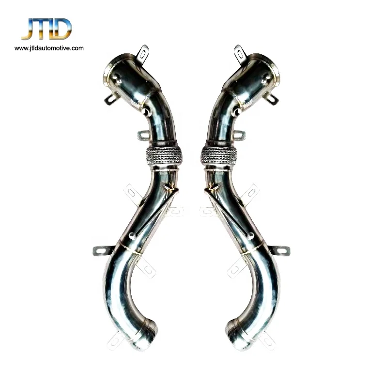 High Performance 304 Stainless Steel 1.5mm Thick Polished Exhaust Downpipes For Mclaren 570s 650s