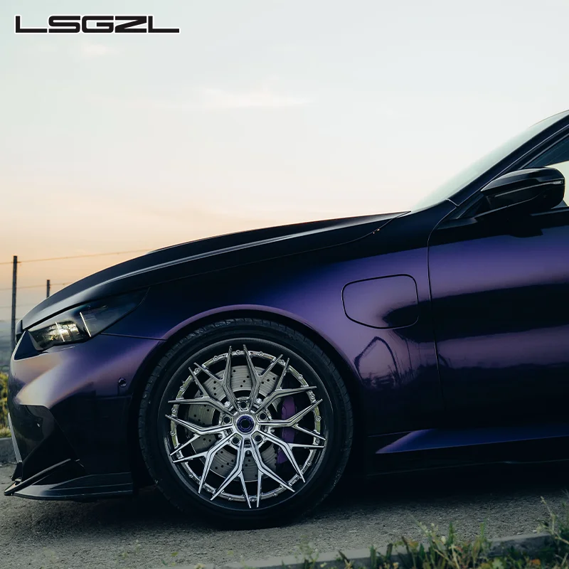 High Polishing Wrapped Carbon Fiber 2/3 Pieces Forged Wheels 5x114.3 5x120 5x130 5x127 Wheels