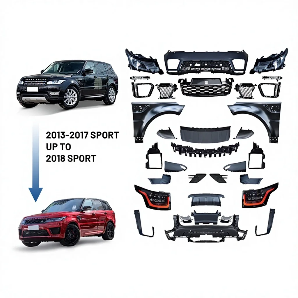 High Quality Car Upgrade Body Kit For Range Rover Sport L494 2014 Upgrade To 2018-2020 Oe Svr