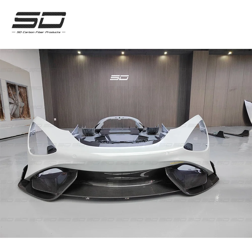 High Quality Dry Carbon Fiber Body Kit For Mclaren 720s Upgrade To 765lt Style Bumper Rear Spoiler Diffuser Fender