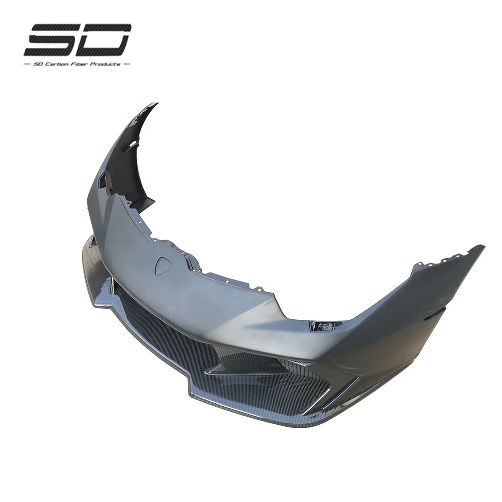 High Quality Dry Carbon Fiber Body Kit V Style Front Bumper Front Lip For Lamborghini Huracan Lp610