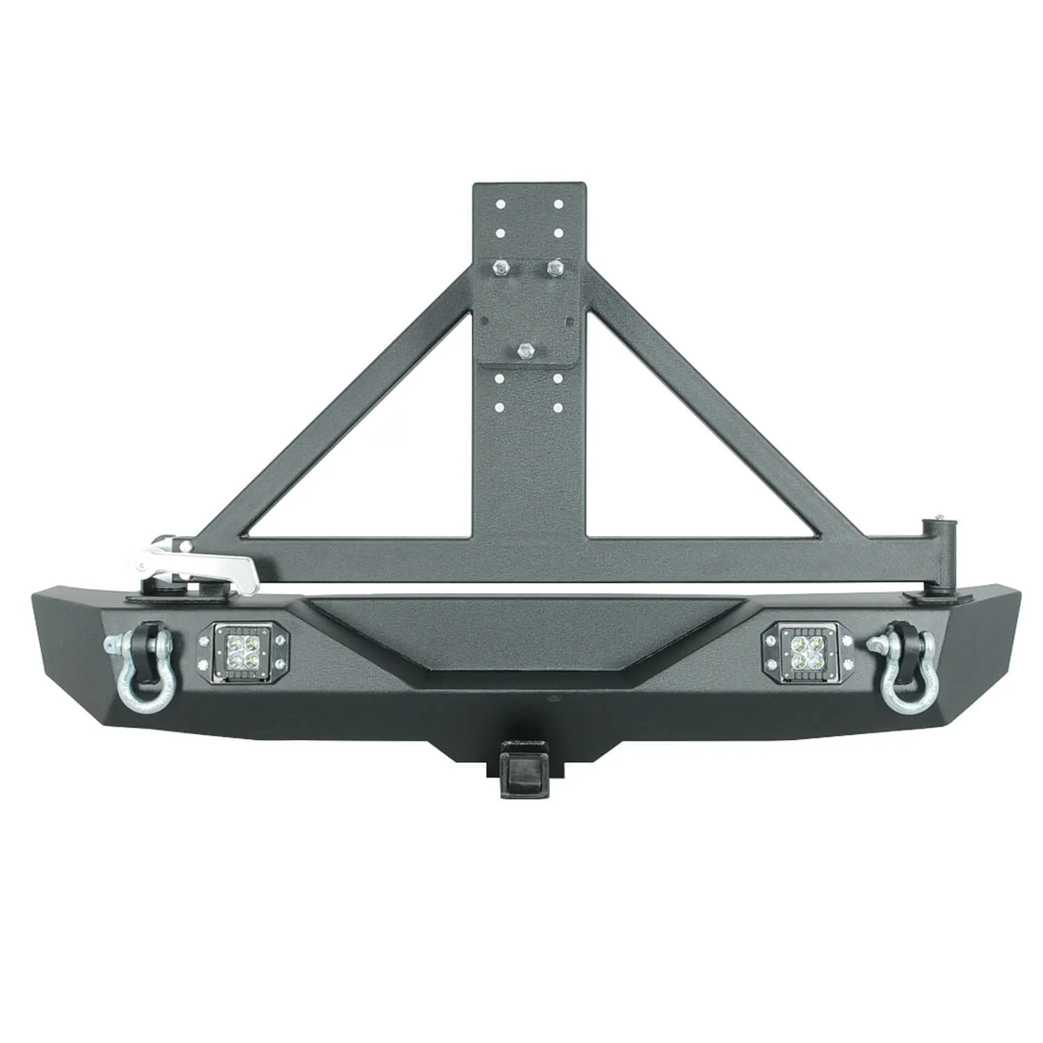 Hw 4x4 Rear Bumper With Spare Tire Carrier For Wrangler Jk 2007 - 2017