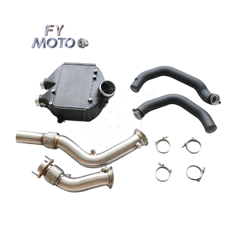 Intercooler + Downpipe + Chargepipe For Bmw M3 M4 S55 F80 F81 F82 F83