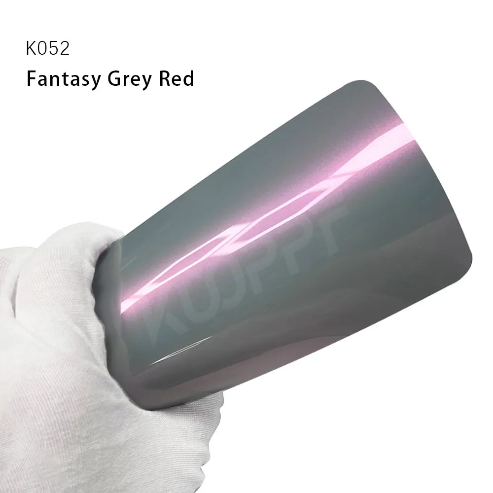 Koofilm K052 Fantazy Gray Red 1.52*16m 8mil Self Heat Healing Wrap Color Changing Car Body Tpu Ppf Paint Protection Film