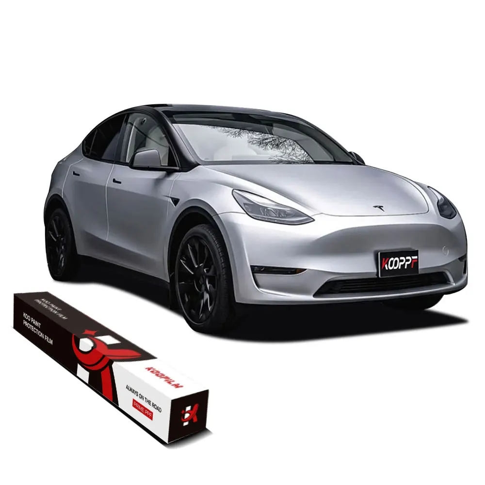 Kooppf Gloss Tpu Matt-liquid-metal-glossy-silver Color Ppf High Gloss Paint Protection Film Car Wrapping 1.52*16m