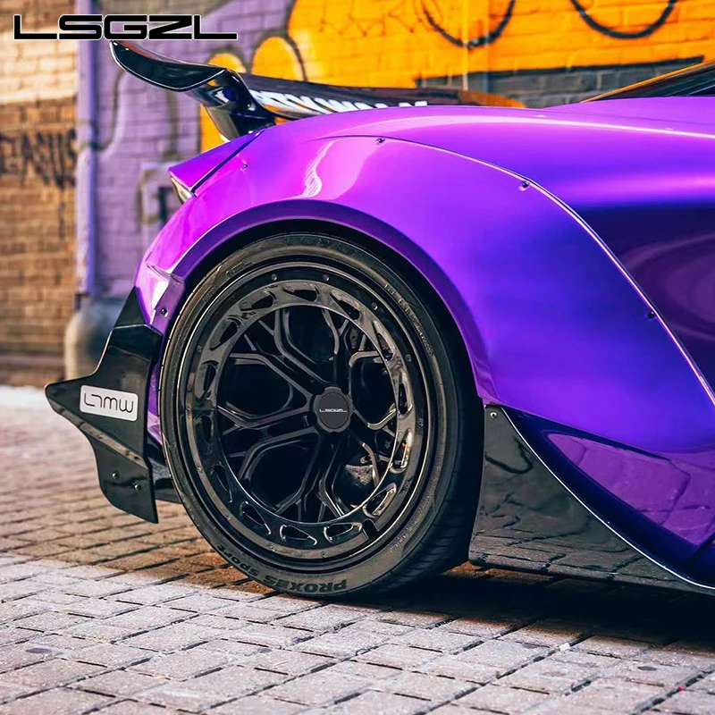 Luxury 20 22 24 26 Inch Deep Concave Forged Alloy Car Wheel With Carbon Fiber 5x114.3 5x120 5x130