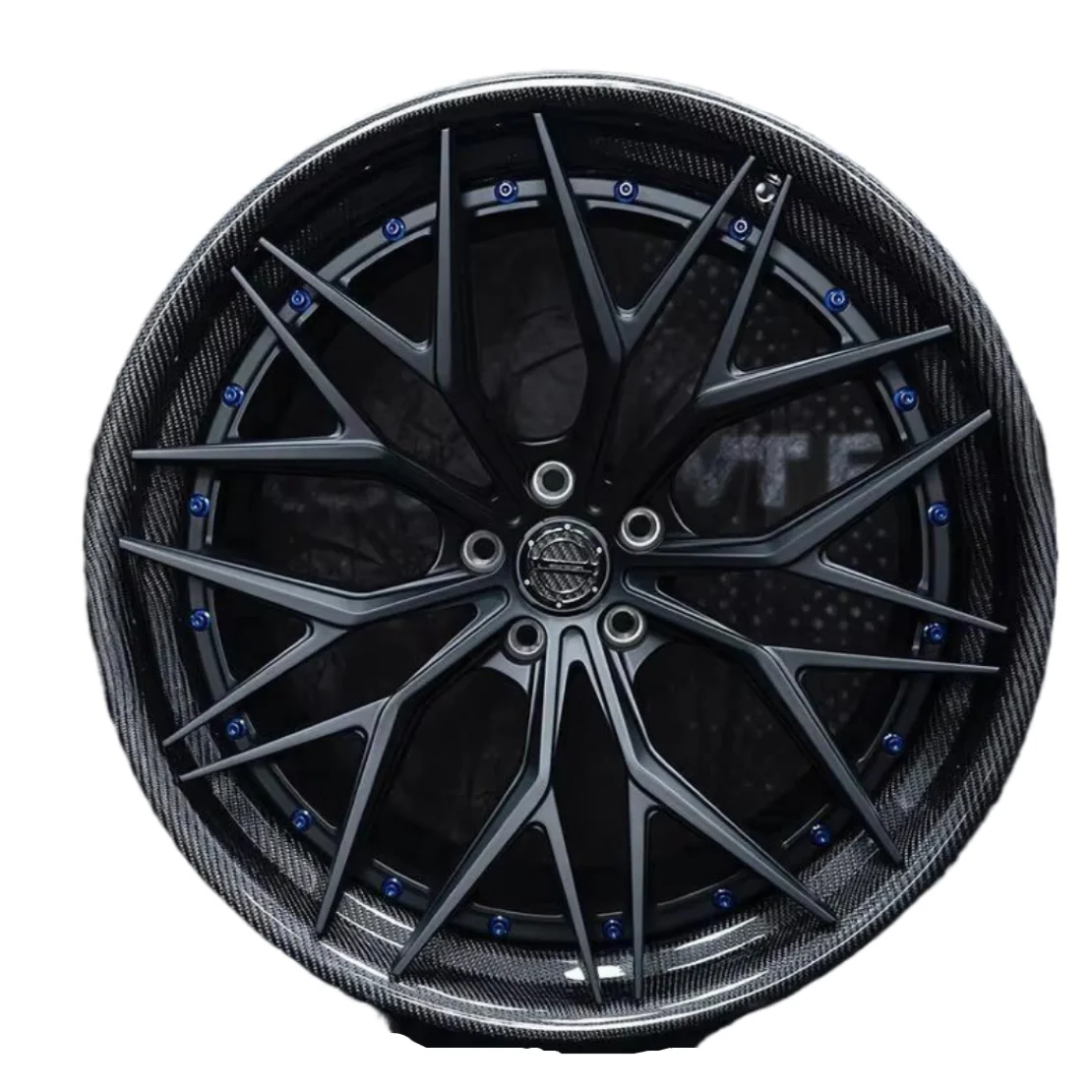 Luxury Custom 2 Piece Forged Alloy Car Carbon Fiber Rim 18 19 20 22 24 26 Inch 5x114.3 5x130 5x120