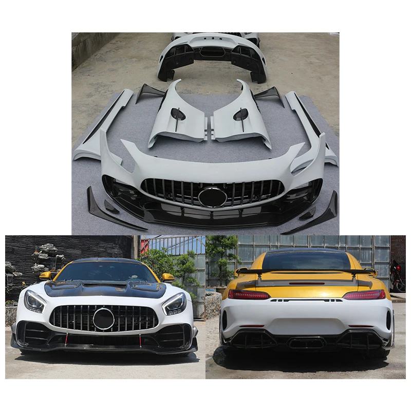 Mercedes AMG GT GTR Pro Half Carbon Fiber Body Kit Front Rear Bumper Side Skirt Fender 2015-2023