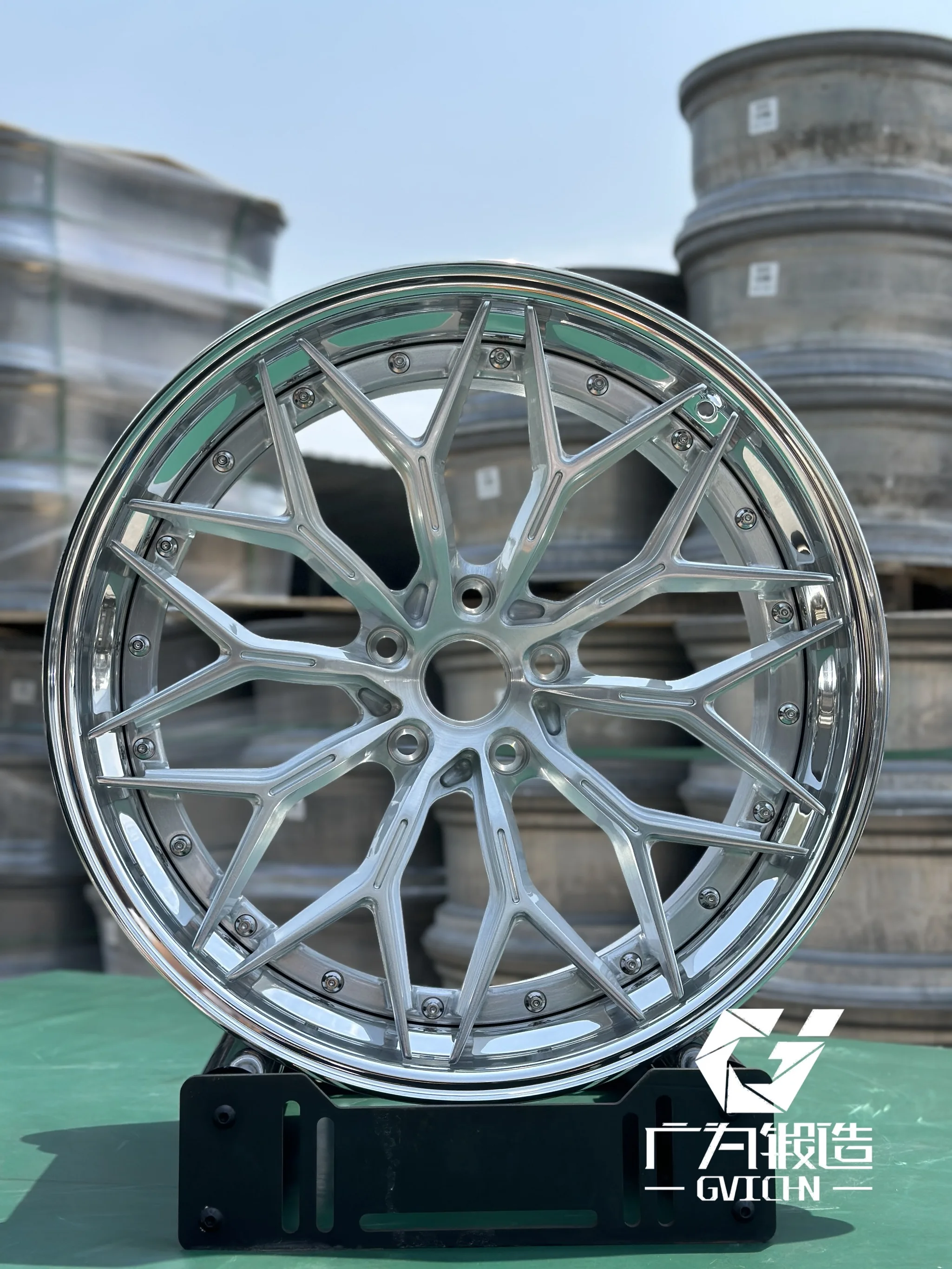New Deep Concave 2-piece Polished Forged Aluminum Car Rims For Audi Bmw Benz Porsche Dodge Ford