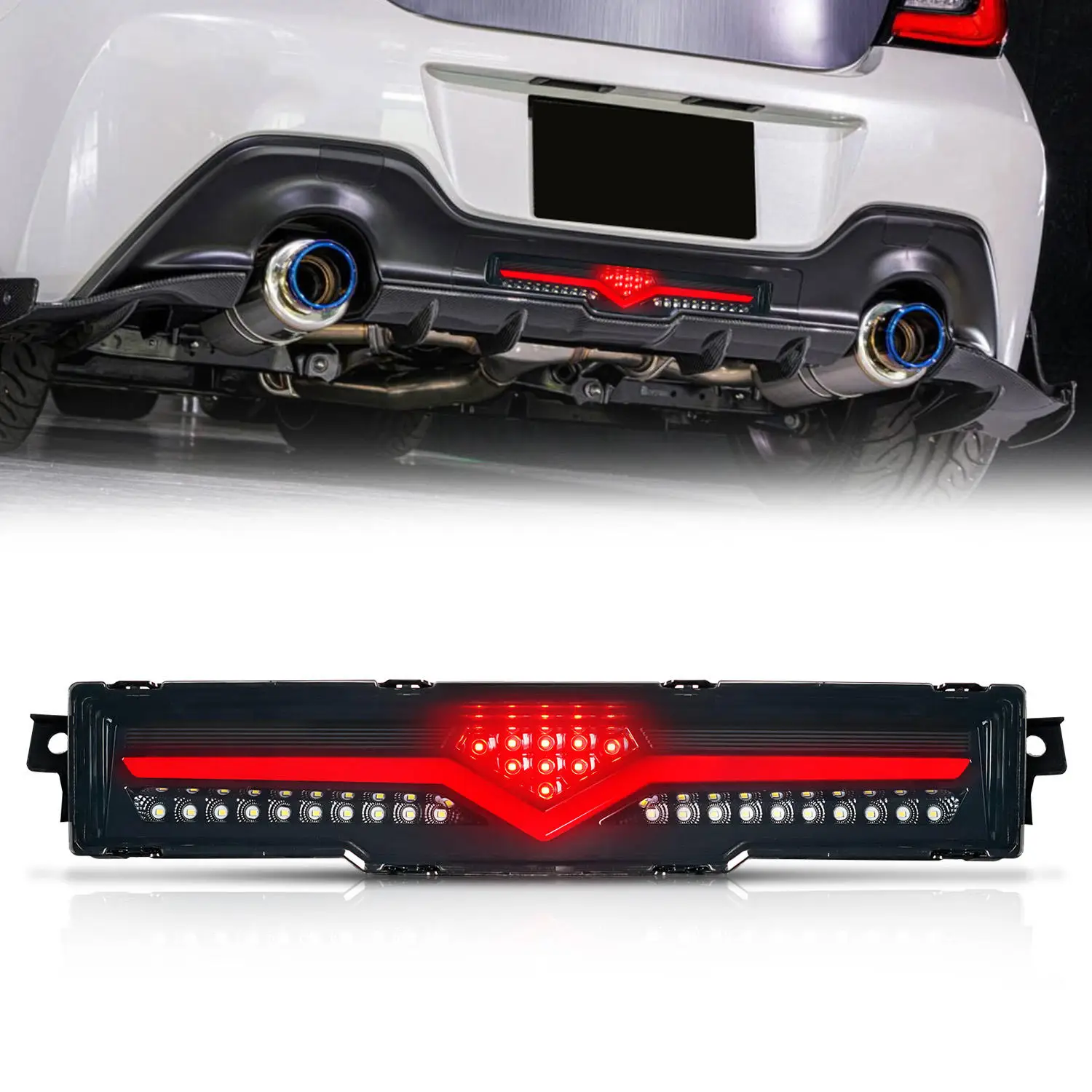 New Led Running Tail Lights For Toyota Gt86 Rear Bumper Lights For Subaru Brz 2022-2025 Reverse Flashing Fog Side Marker Lamps