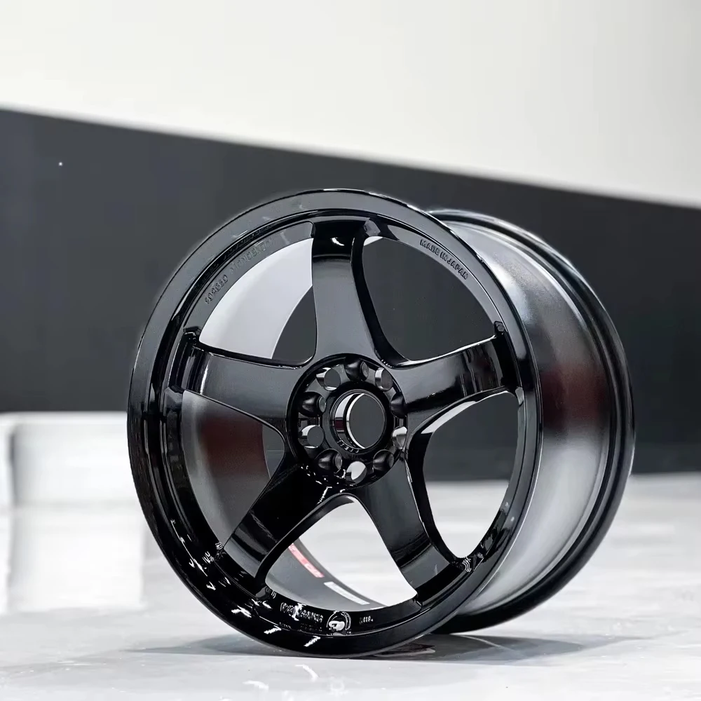 New Rcsr Nismo Lmgt4 Gloss Black 6061-t6 Aluminum Alloy Forged Wheels 114.3mm Pcd 20mm Black Finish Concave Design Gl