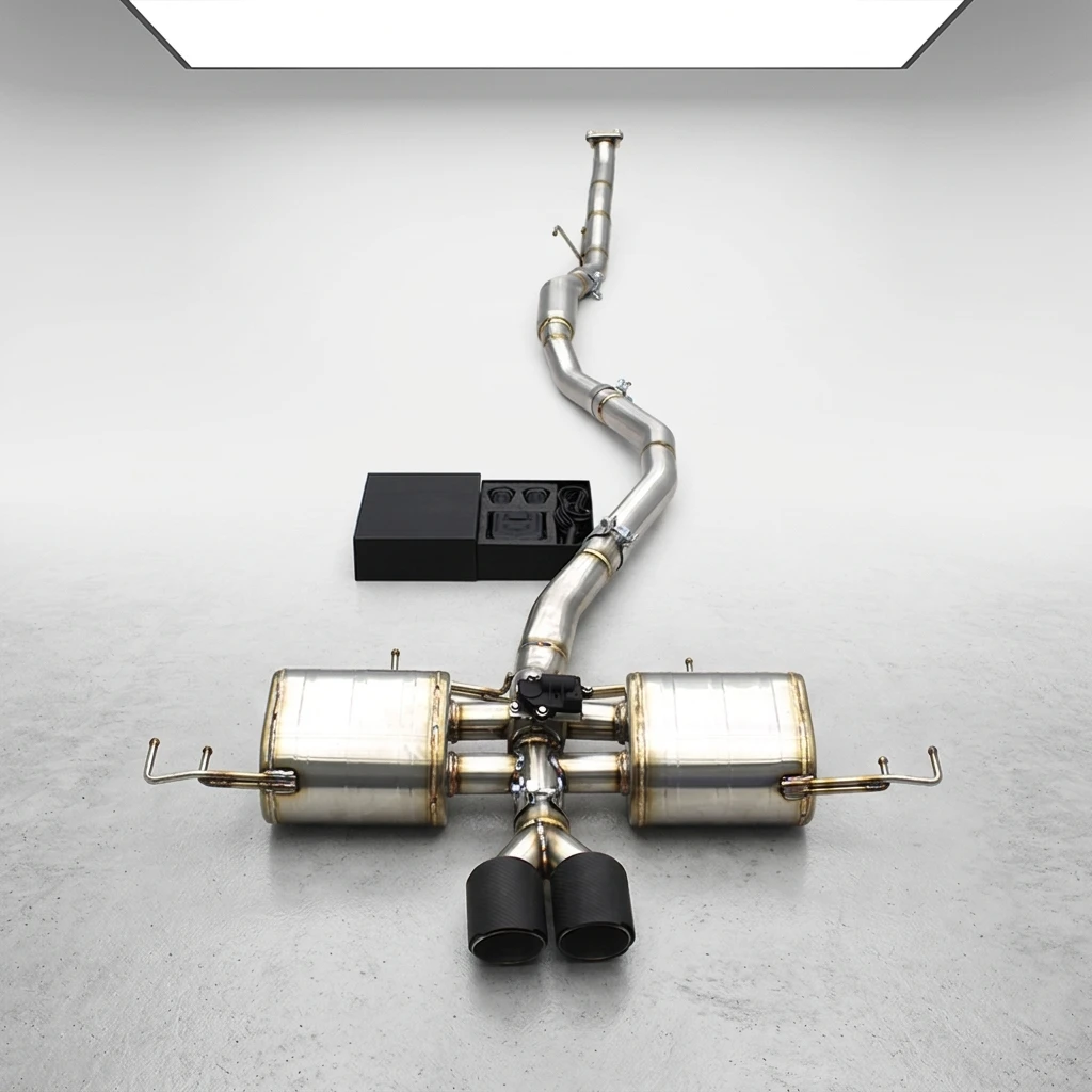 Obm Stainless Steel Catback Exhaust Pipes For Honda Civic 1.5t 2016-2023 Hatchback Muffler
