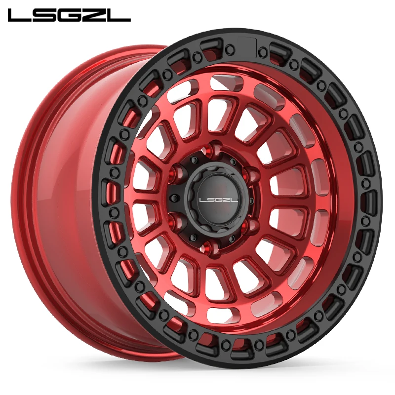 Oem Concave Bead Lock Chrome Wheel Black Colored Off-road Deep Dish Wheel For Ford Gtr Toyota Dodge