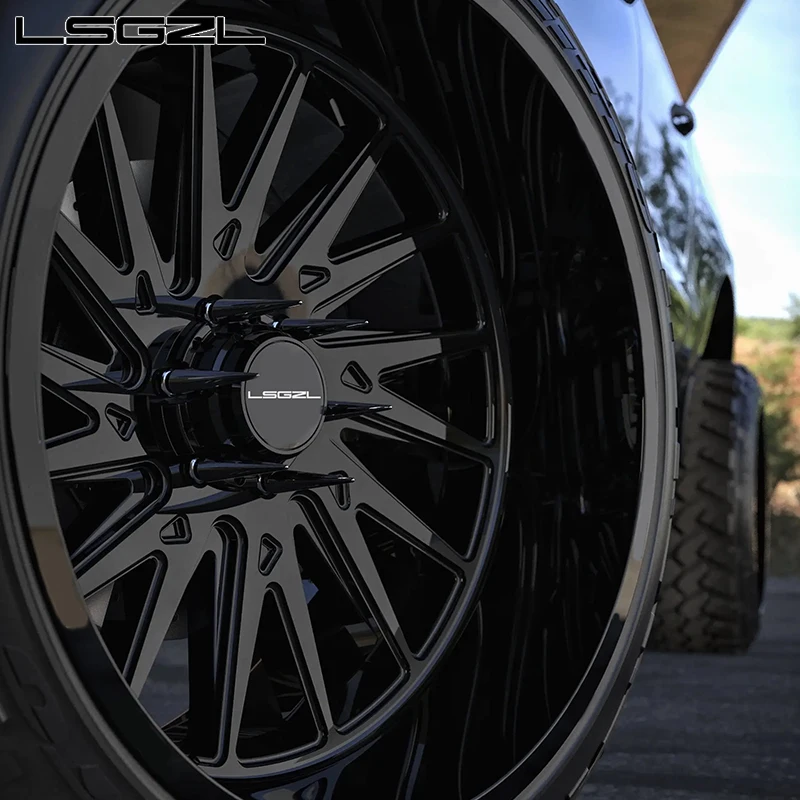Oem Off-road Deep Dish Wheel 20 22 24 26 28 Inch Forged Alloy Wheel 6x139.7 8x165.1 8/180 Spoke