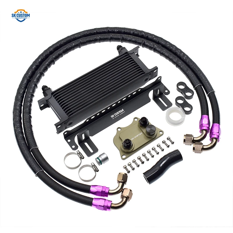 Oil Cooler Kit For Volkswagen Audi Ea888 Gen2 Engine Mk5 Mk6 Nylon Hose Kit