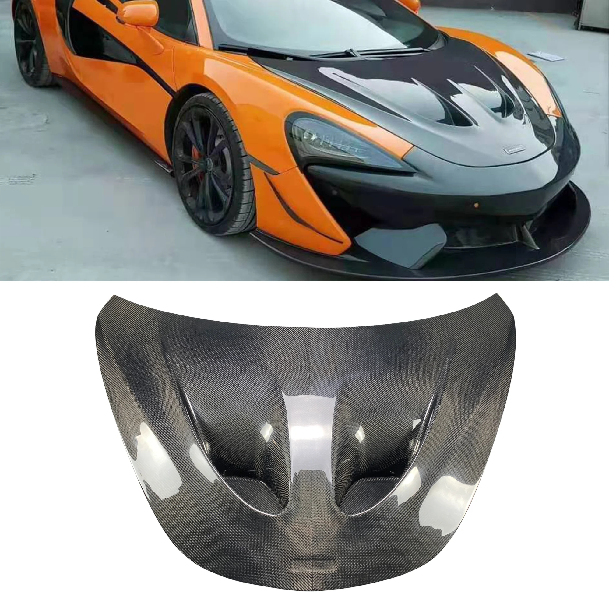 P1 Style Dry Carbon Fiber Front Bumper Hood For 540c 570s 570gt 600lt 650s