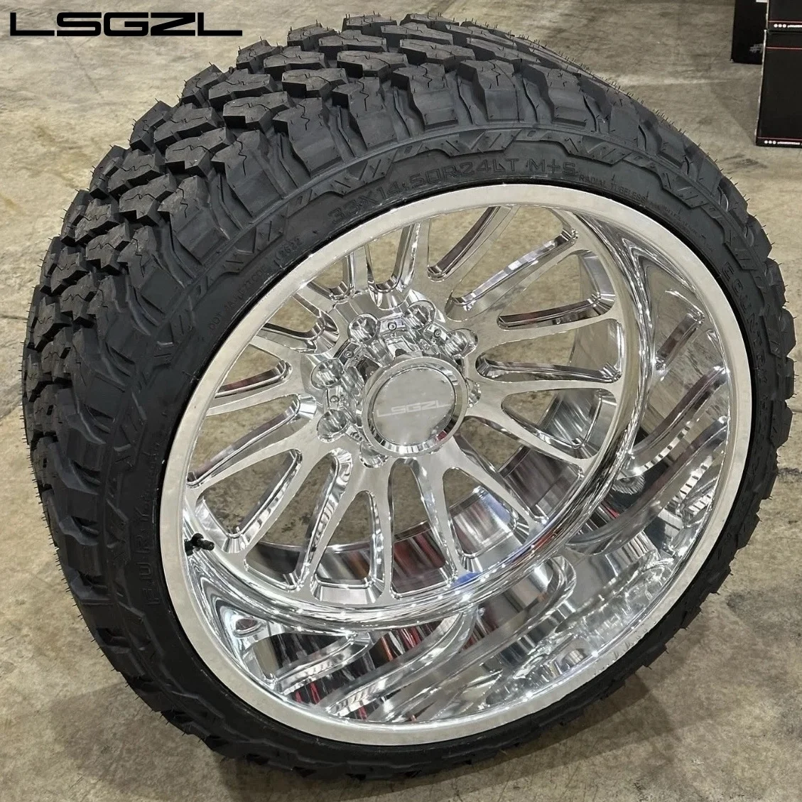 Polished Deep Lip Forged Alloy Wheel For Truck. F150 F250 F350 Silverado1500 2500 3500. 6x139.7