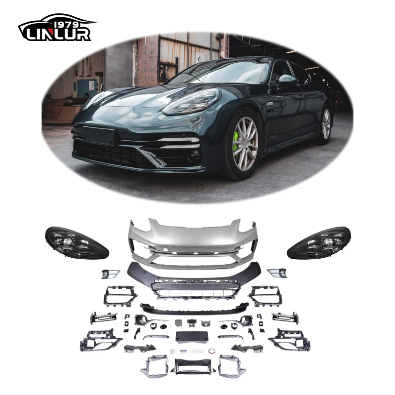 Porsche Panamera 970 Front Bumper Upgrade To 971 Turbo Style Body Kit 2009-2016