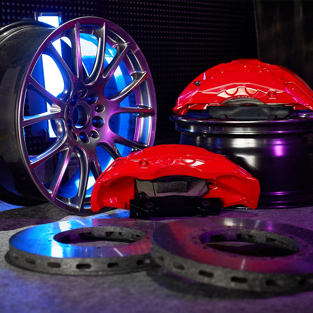 Racing Big Brake Kit Ak 10 Pot Brake Caliper Custom Size Front Rear Carbon Ceramic Brake Rotor