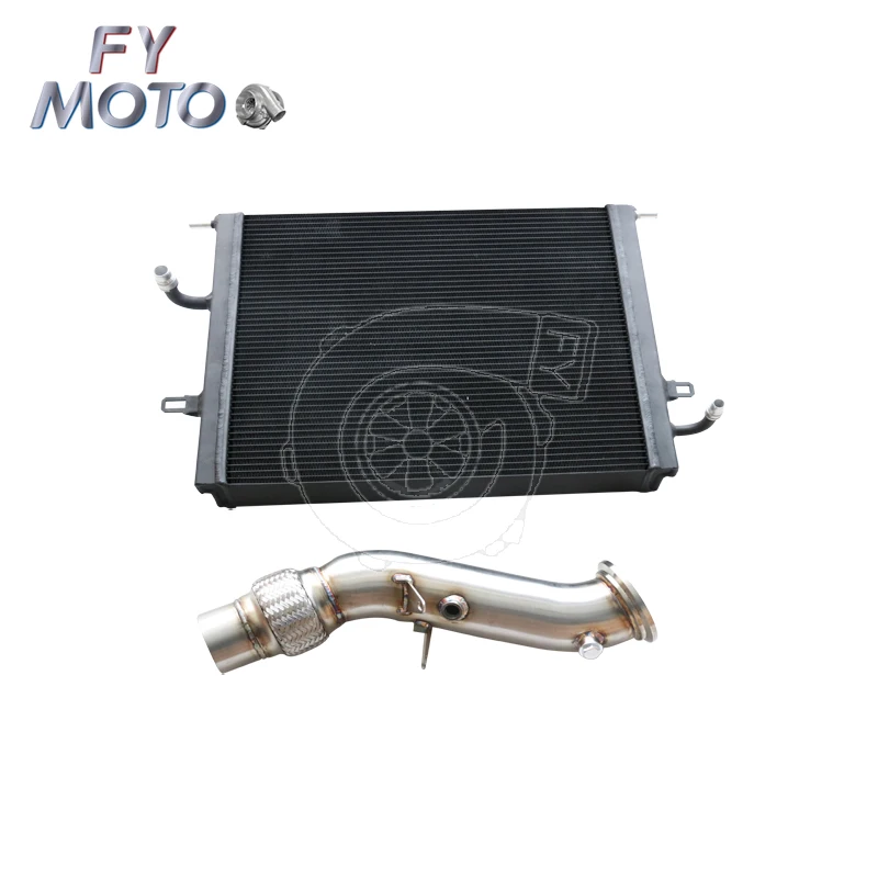 Radiator + Downpipe For Bmw B48 F32 F33 F36 420i 430i 430ix 2.0t 2016+