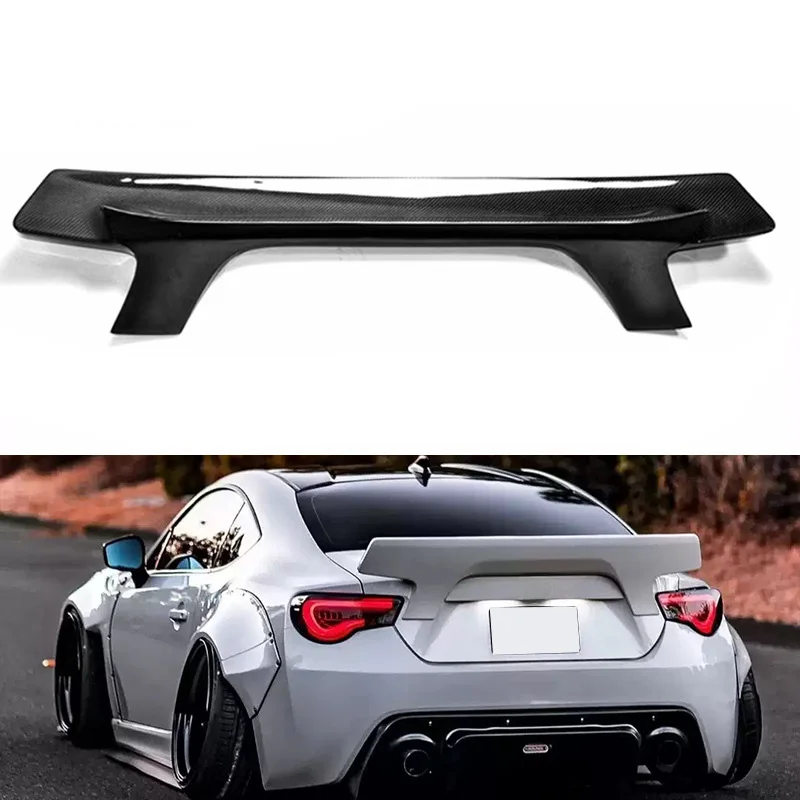 Real Carbon Fiber Fibre Rear Trunk Spoiler Big Wing Duck Tail Single Deck For Toyota Gt86 & Subaru