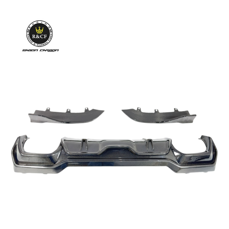 Real Carbon Fiber S1 Style Rear Diffuser Lip for BMW 4 Series G22 G26 I4 2020 to 2024
