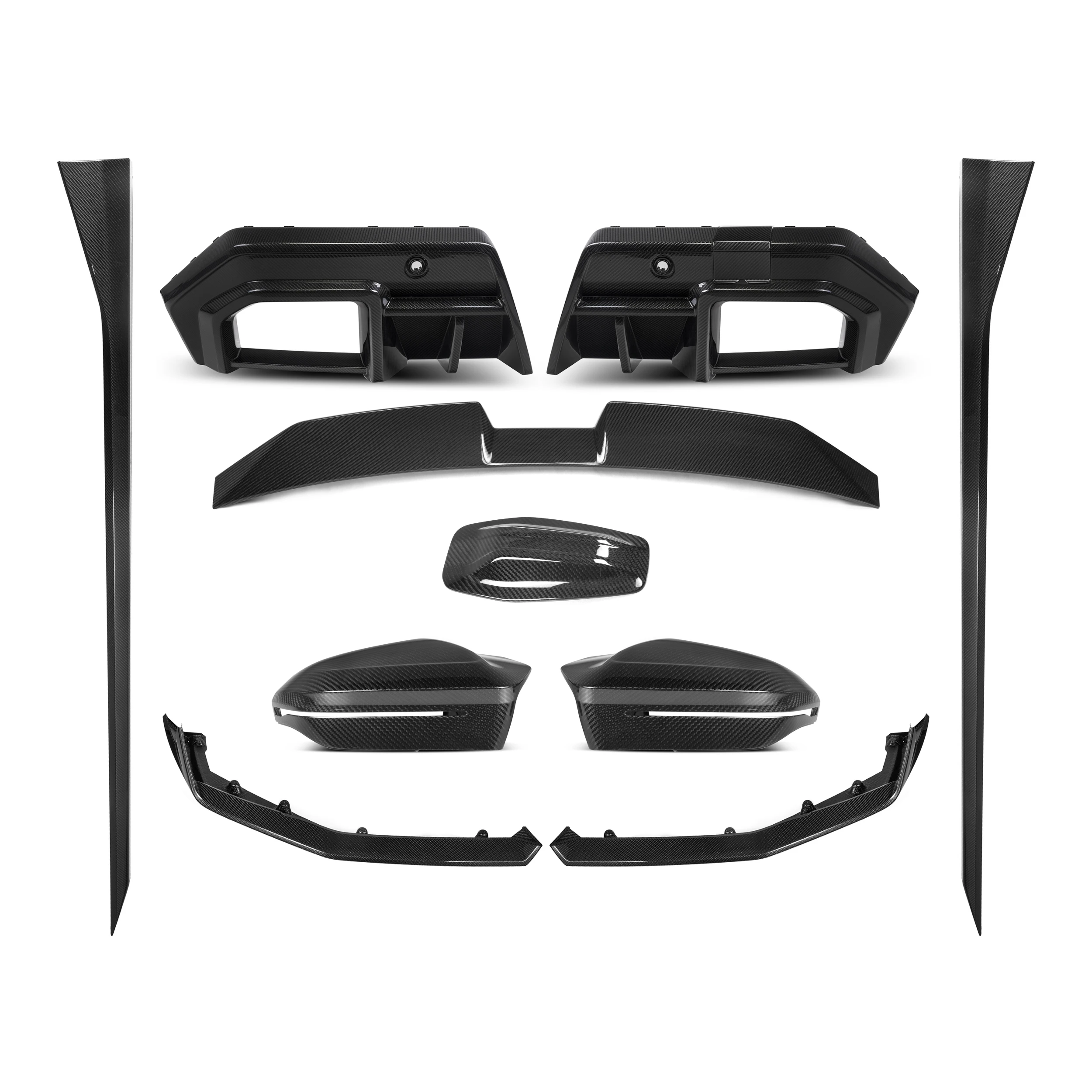 Rear Bumper Side Skirts Front Lip Canards Splitters Diffuser For Bmw M5 G90 G99 2025-in Dry Carbon Fiber Mp Style Body Kits