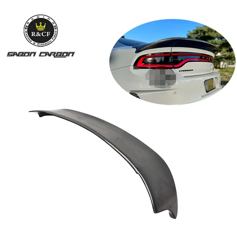 Redeye Style Carbon Fiber Ducktail Spoiler Deck Lid For Dodge Charger 2015-2022