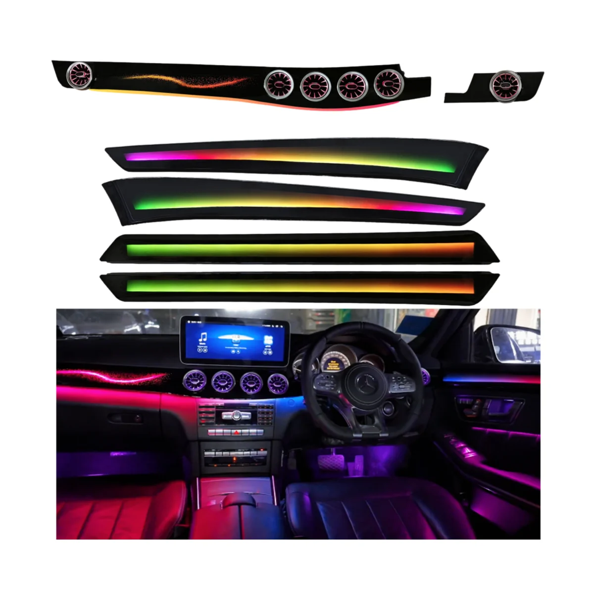 Rhd High Quality Symphony Dynamic Shadow Suitable For Mercedes Benz E-class (w212) Interior Ambient