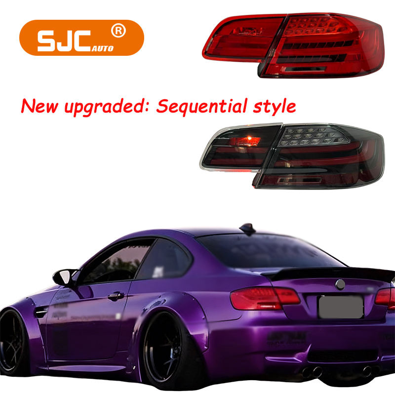 SJC Auto for BMW 3 Series E92 E93 335 330 M3 2006-2010 E92 LED Tail Lamps Rear Light Modified Sequential Turn Signal Lights