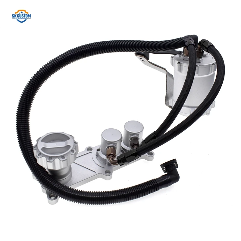 Sk Custom Cnc Aluminum Oil Catch Can Kit For Audi B9 S4 S5 Sq5 3.0 Tfsi V6t Ea839 Engine