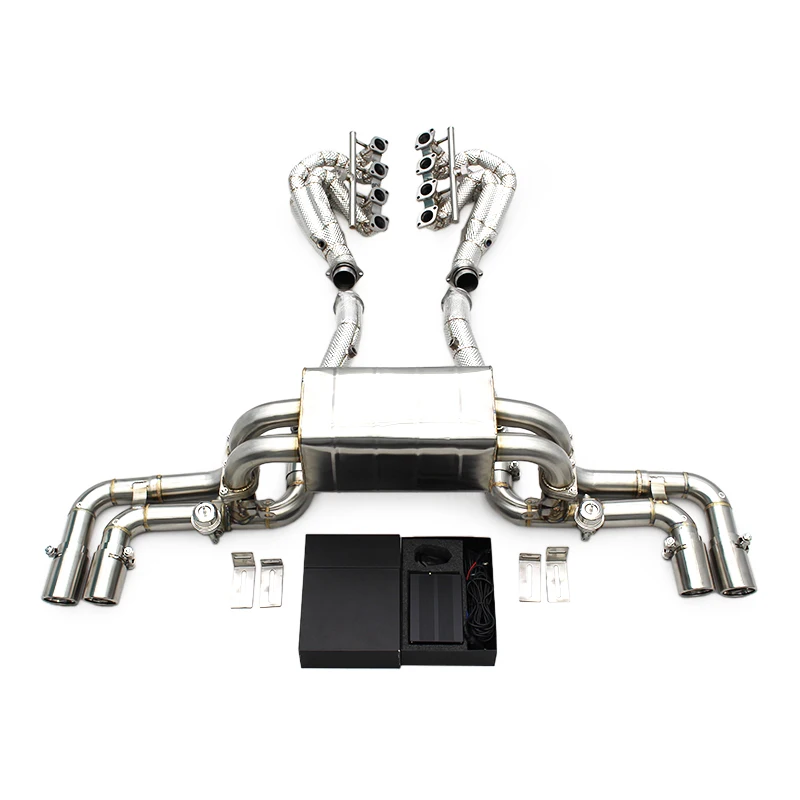 Ss304 Header Manifold Straight Downpipe Valve Catback For Ferrari 360/f360 3.6l Modena/spider